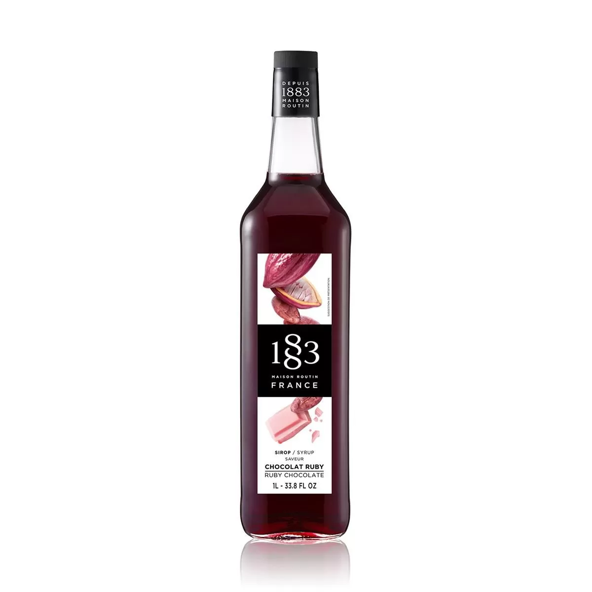 Сироп "1883 Maison Routin"  Рубиновый Шоколад (Ruby Chokolate), 1 л, стекло