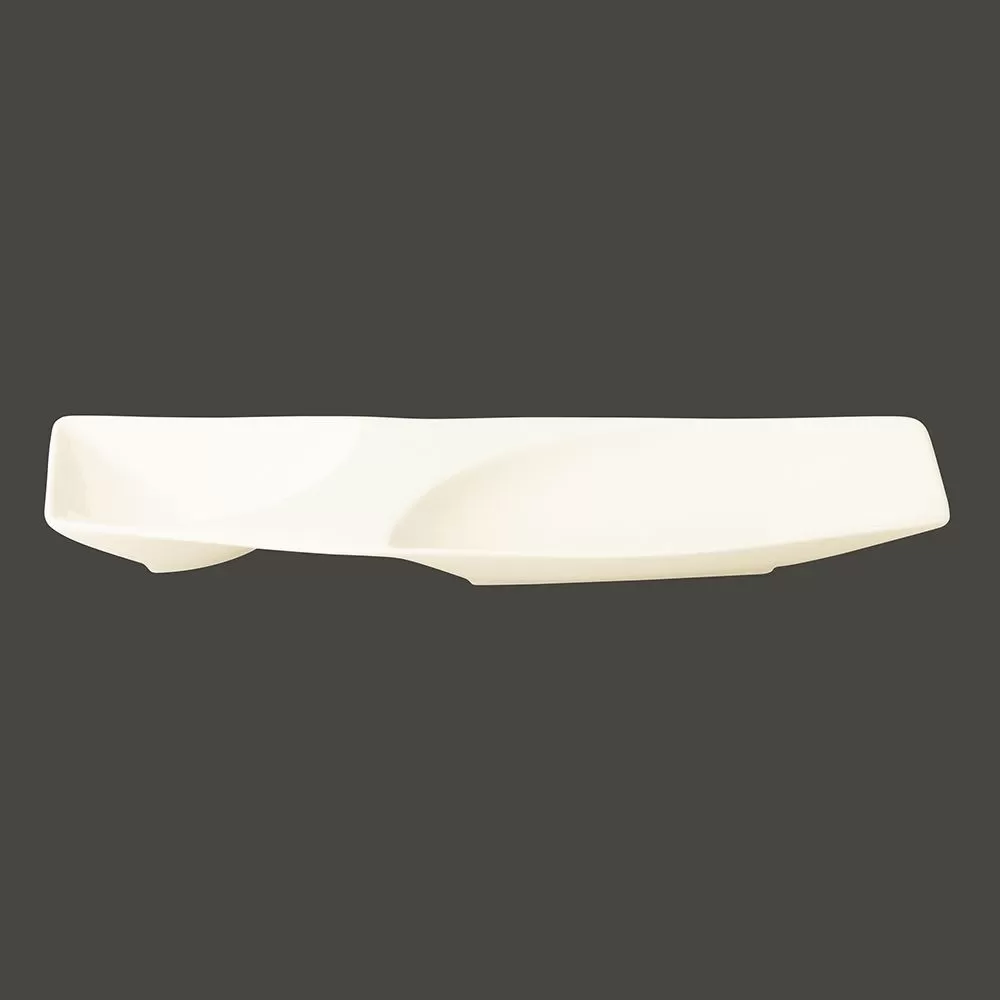 Тарелка RAK Porcelain Mazza прямоугольная, 2 секции, 32*10 см