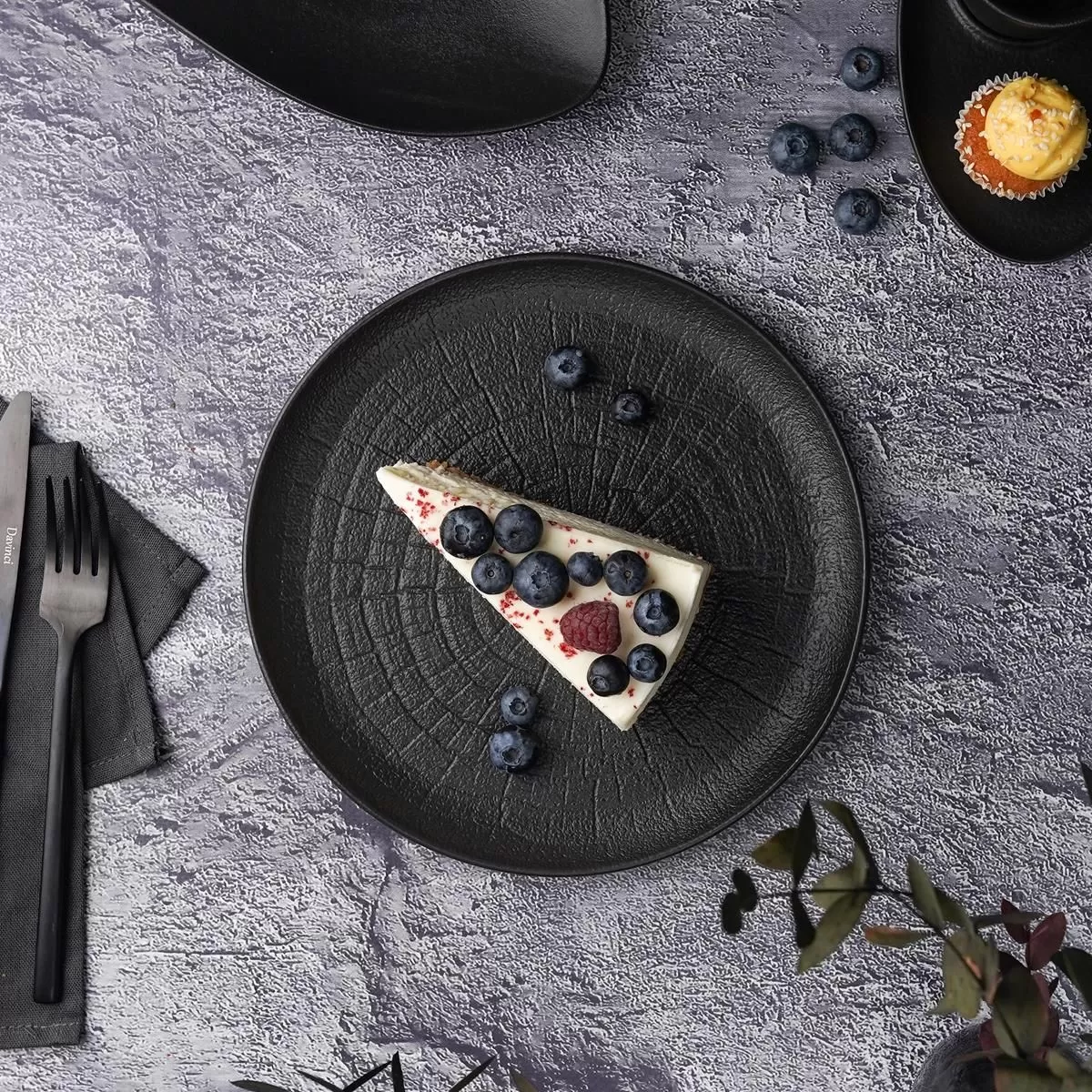 Тарелка Black Raw Stellar 22,5 см, P.L. Proff Cuisine