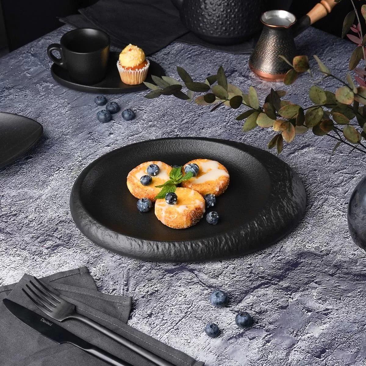 Тарелка Black Raw Stellar 28*21,5*3 см, P.L. Proff Cuisine