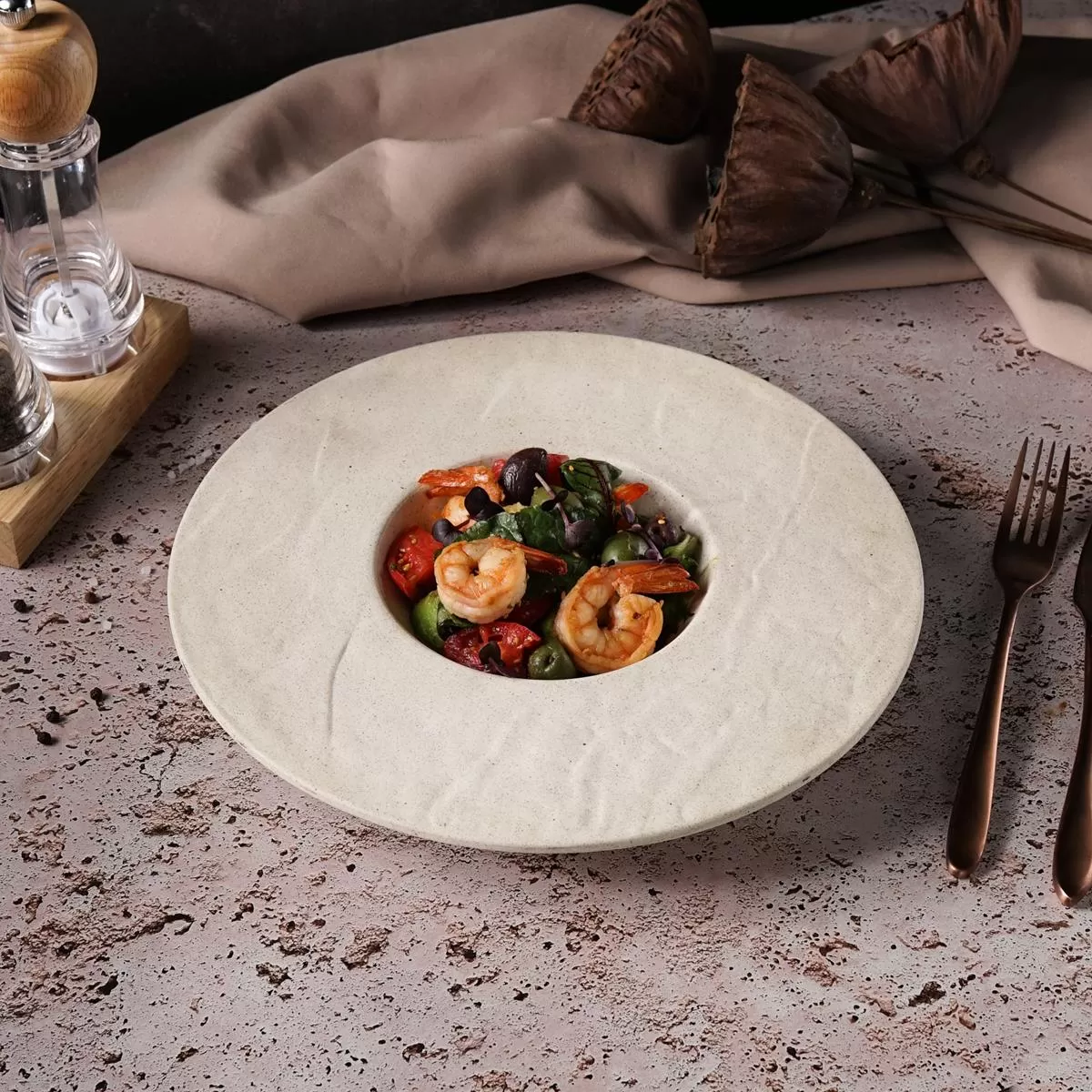 Тарелка для пасты Elephant Ivory d 28*4 см, V-250 мл, P.L. Proff Cuisine