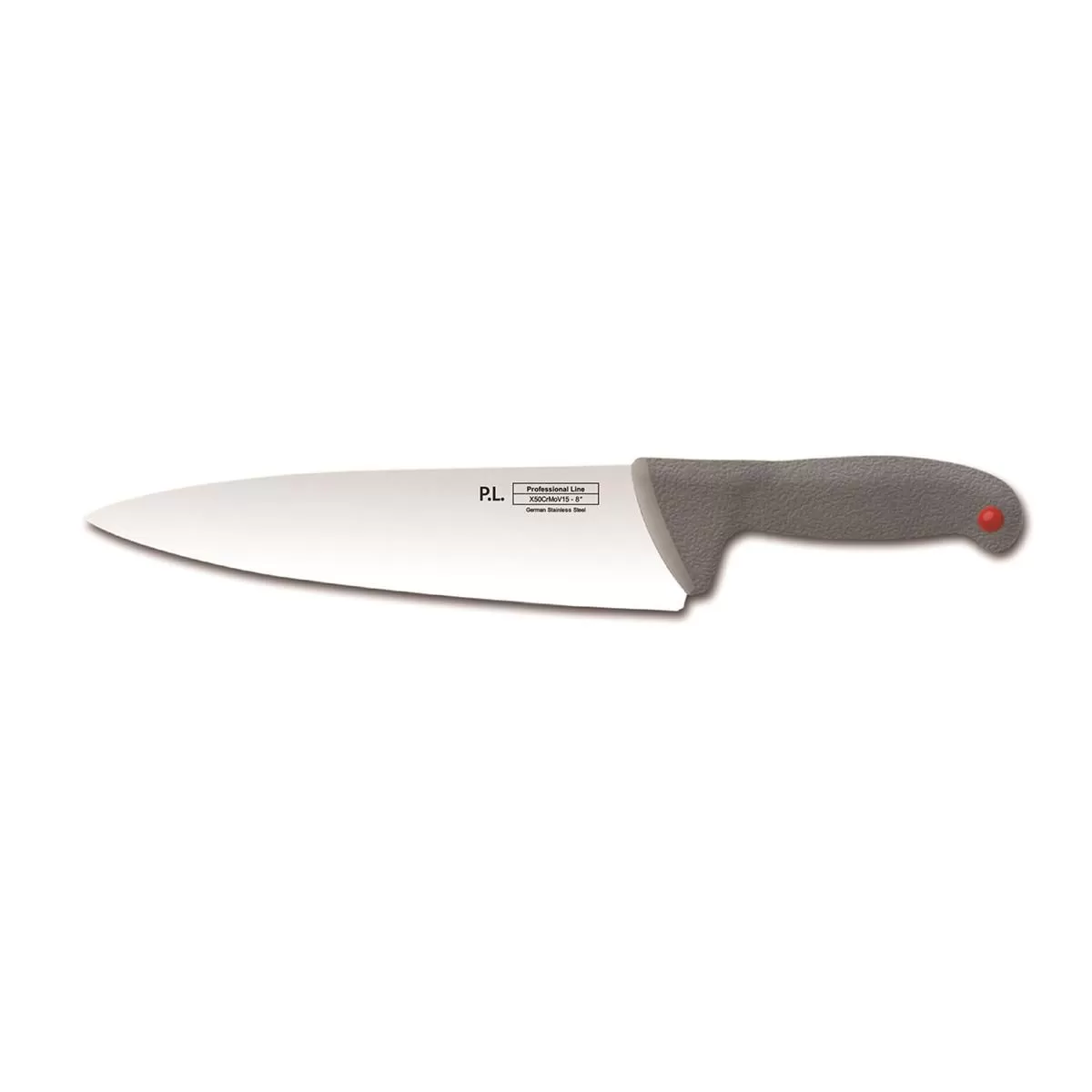 Нож PRO-Line с цветными кнопками 20 см, серая пластиковая ручка, P.L. Proff Cuisine