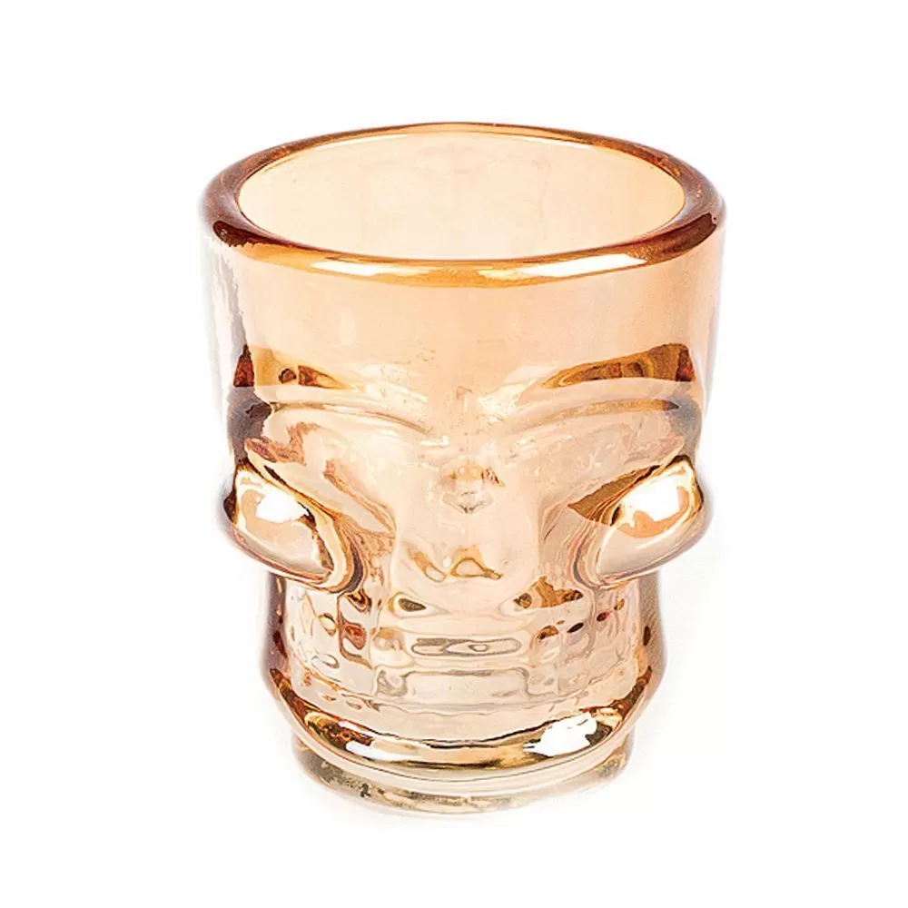 Стопка "Череп" янтарная 50 мл, стекло, P.L. — BarWare