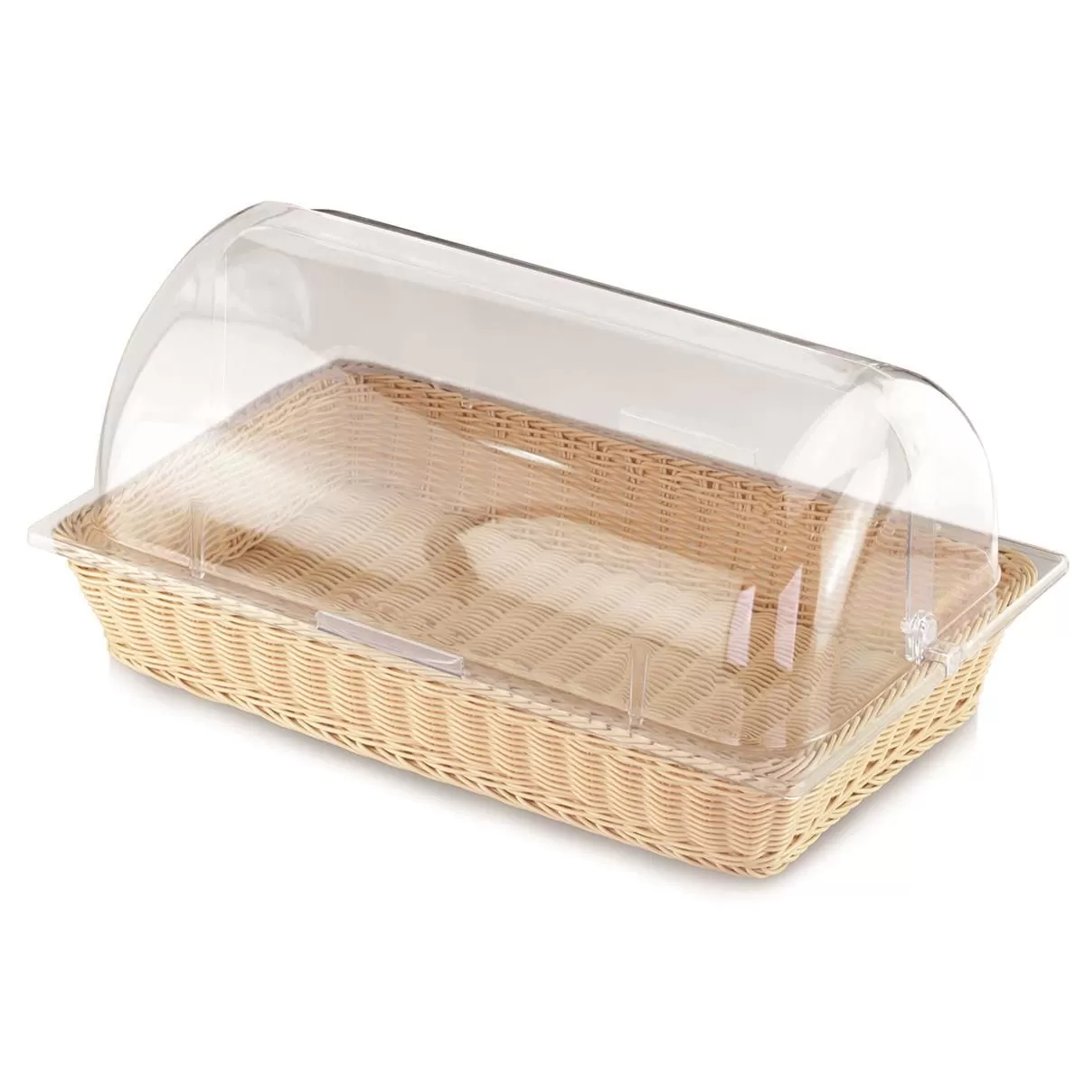 Корзина для хлеба и выкладки 52*32 см h9,5 см с откидной Roll-top крышкой ротанг, P.L. Proff Cuisine