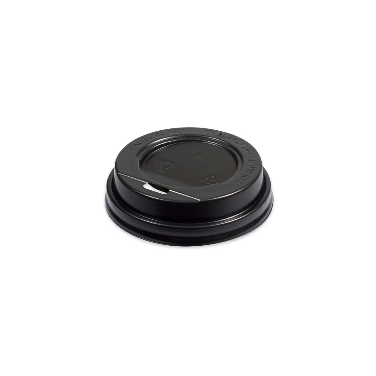 Крышка PS с питейником 73 мм черная 100шт/упак /10