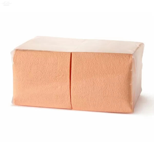 Салфетки 1-сл, 24*24см, 400л, ПЕРСИК (пастель) /18