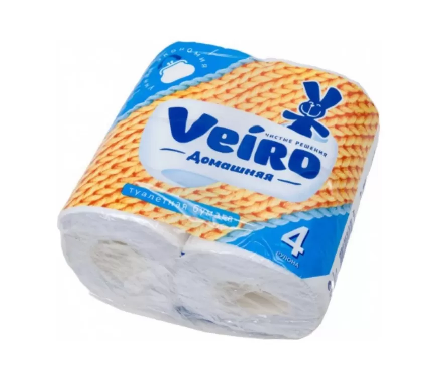 Туал.бумага 2-х сл.6шт/уп бел. Вейро Домашняя 15м (аналог Нега классик) /12