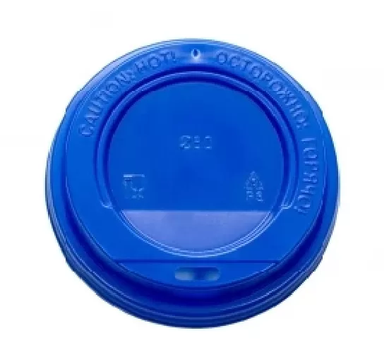 Крышка ПС с боковым отверстием d=80мм синяя 100шт/упак/ 10