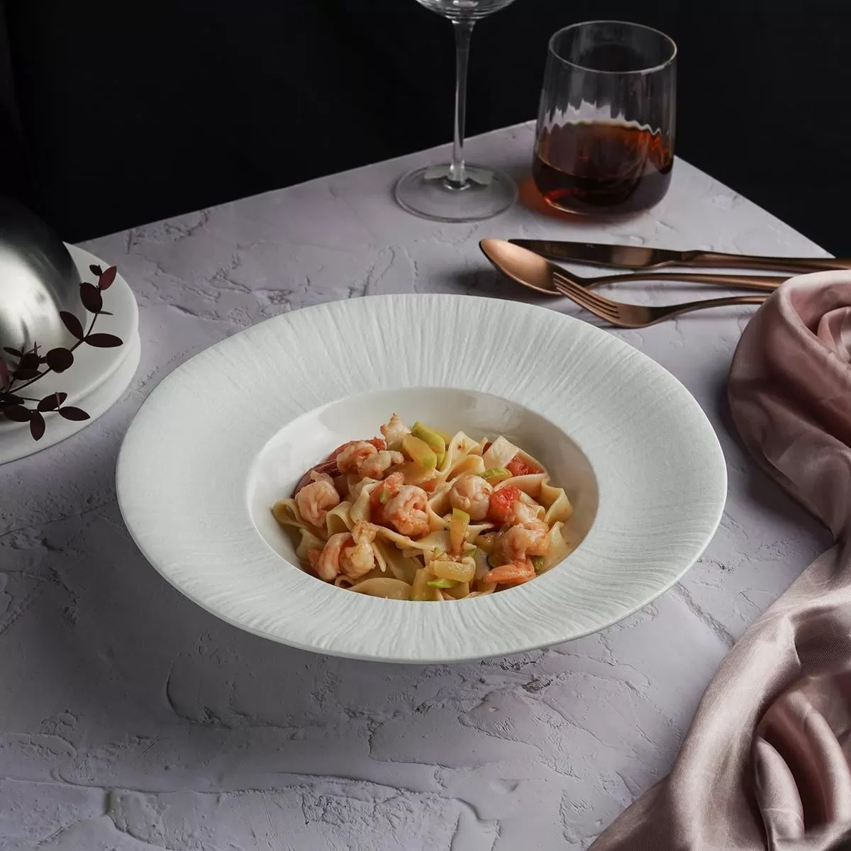 Тарелка глубокая d=27,5 см, h=6.3см, 420 мл, серия "Frost White Moon", P.L. — Proff Cuisine