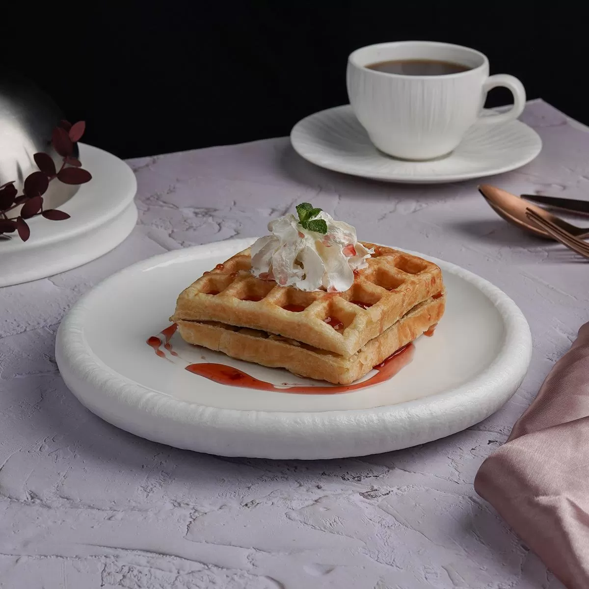 Тарелка мелкая 22,5*3 см,фарфор,серия "White Moon", P.L. — Proff Cuisine