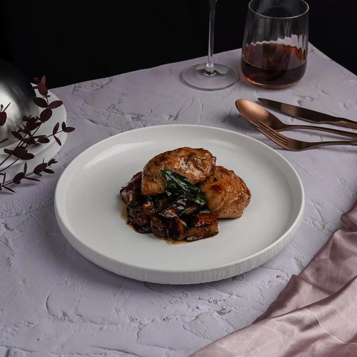 Тарелка с бортом d=25 см, h=3см, серия "Frost White Moon", P.L. — Proff Cuisine