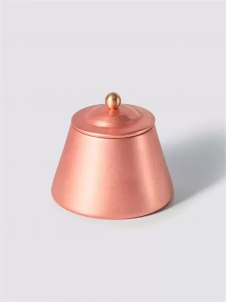 Сахарница с крышкой «Купер», медная с лужением внутри, 9х8,5 см