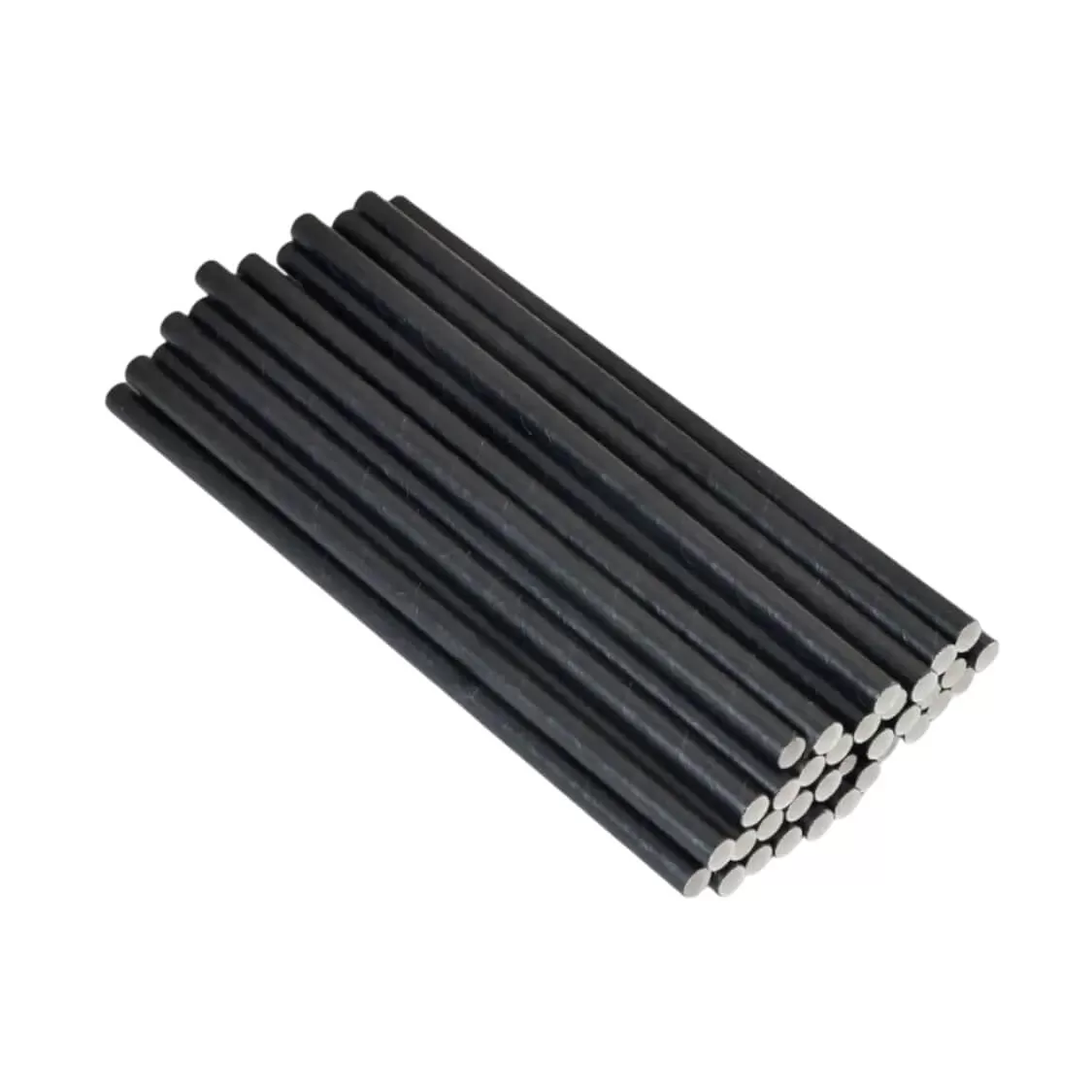 Трубочки бумажные 6*197 цвет черный 250шт/уп
