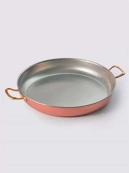 Сковорода 32х4,5 см с двумя ручками «Бином» медная с нержавеющей сталью