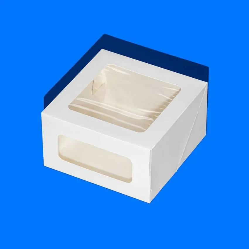 Упаковка ForGenika CAKE II Window White 220*220*100 мм 15шт./уп/ .6уп/кор