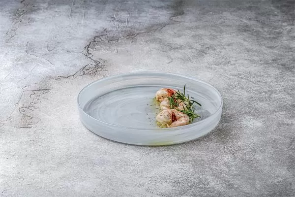 Тарелка d 28 см h 3 см, стекло, цвет / декор белый, Asos