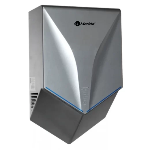 Сушилка для рук MERIDA «В-Турбо» пластиковая, высокоскоростная, серебристая, 1000 Вт
