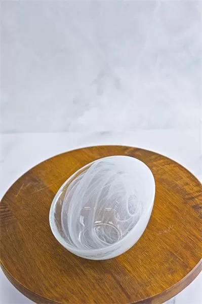 Салатник d 10 см h 7 см, стекло, цвет / декор белый, Hills