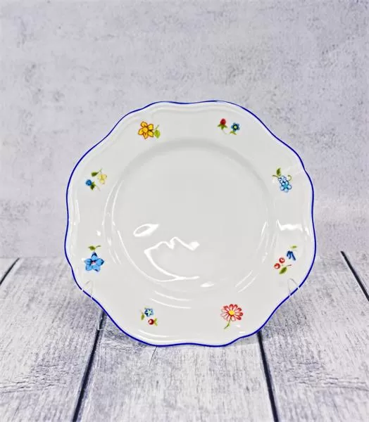 Тарелка мелкая d 28,5 см h 2,7 см, фарфор, Grazia с деколью Цветы