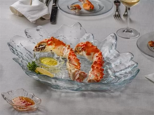 Блюдо 37×28 см h 7,5 см, стекло, прозрачное, Mabel