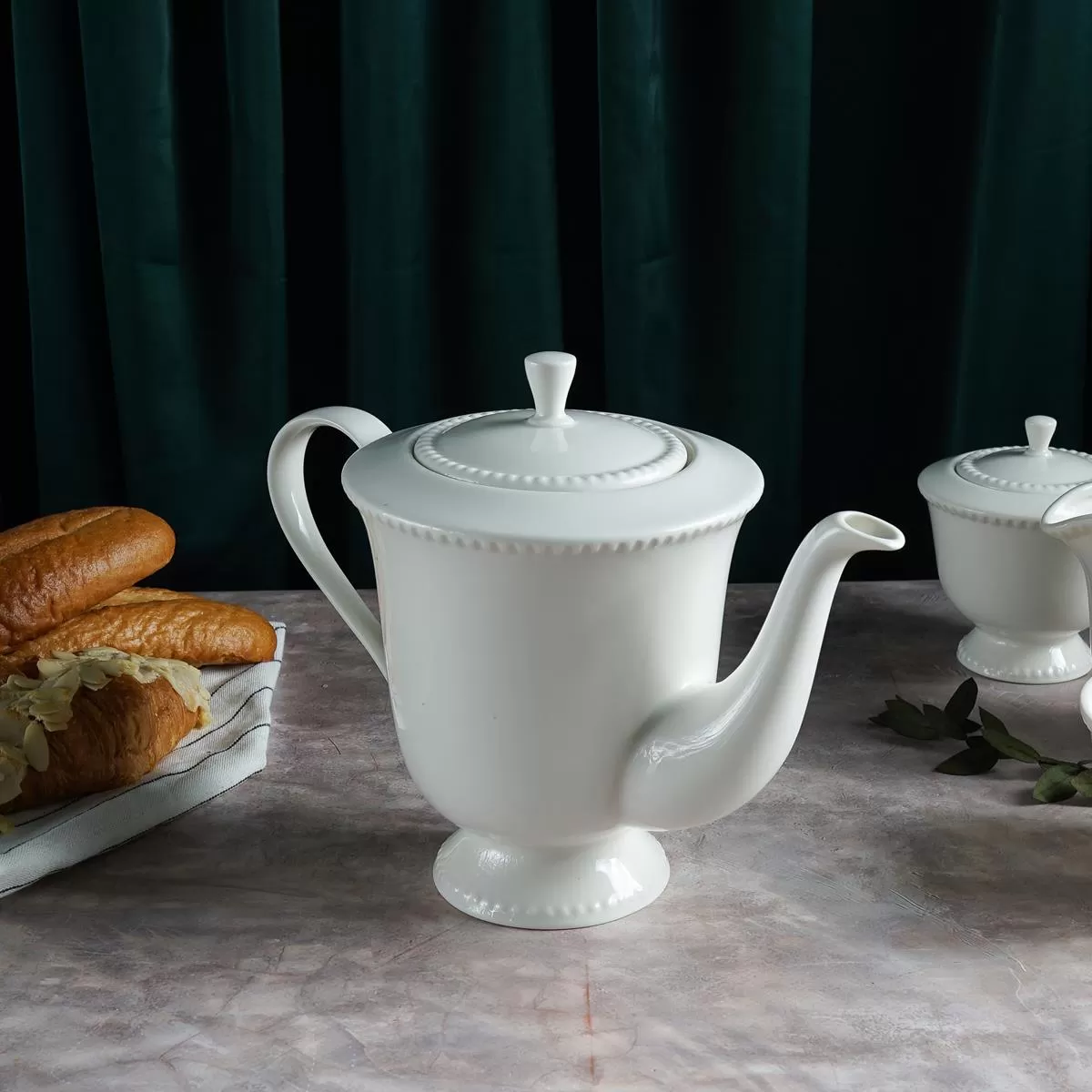 Чайник d=14см, h=19.2см, v=1000 мл,фарфор "NOBLE" серия "LUXE"