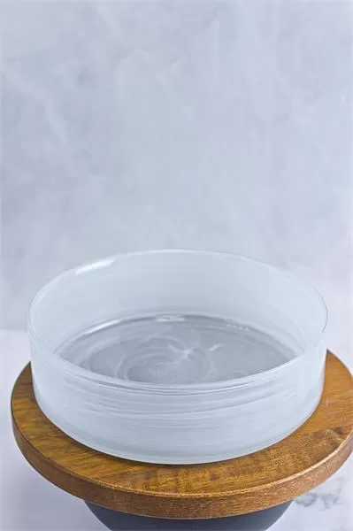 Салатник d 18 см h 5,5 см, стекло, цвет / декор белый, Asos