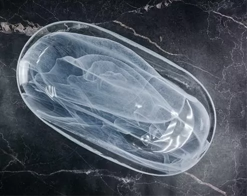 Тарелка овальная 27,5×14,5 см h 2,5 см, стекло, цвет / декор белый, Atlas