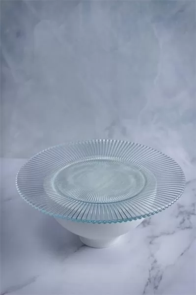 Тарелка d 22,5 см h 1,5 см, стекло, прозрачная, Aria