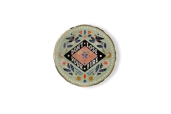 Тарелка мелкая d 16,5 см, декор Don’t Lose your Fire, LOVE PARTY