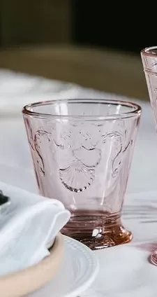 Стакан на ножке 250 мл, h 10,3 см, d 8,7 см, цвет розовый VERSAILLES ROSE