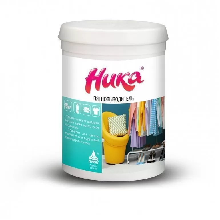 Ника пятновыводитель порошковый кислород.(слабощелочное) 600гр/12