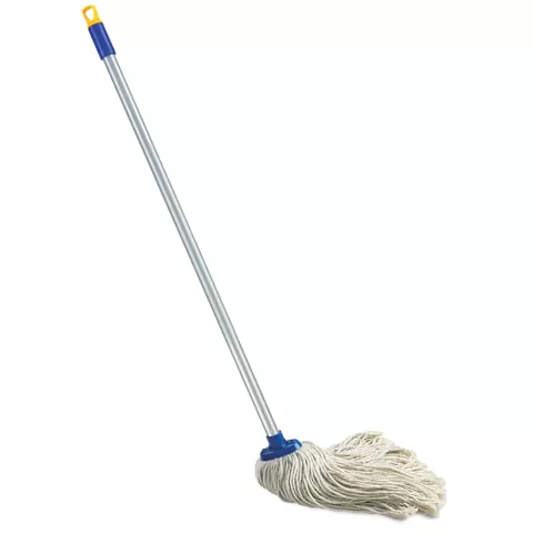 Швабра с веревочной насадкой, черенок 120см, еврорезьба, 165г (хлопок),  26см