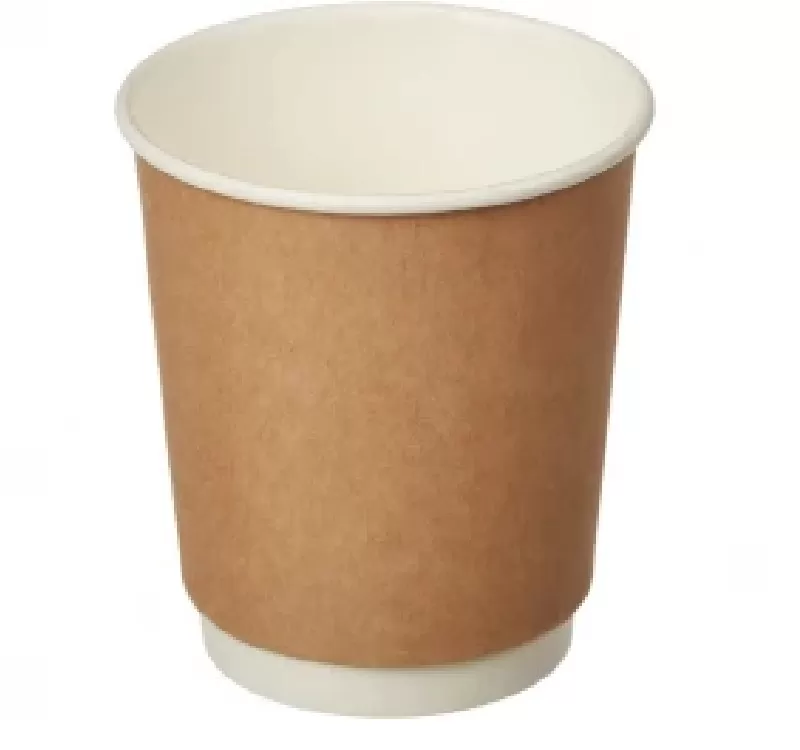 Стакан бум д/гор.2сл Крафт 250мл, D80мм /25/500