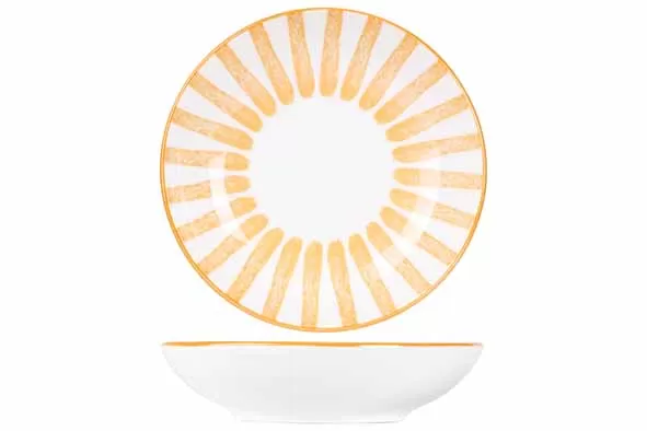 Розетка d 10,3 см h 2,3 см, цвет белый / оранжевый