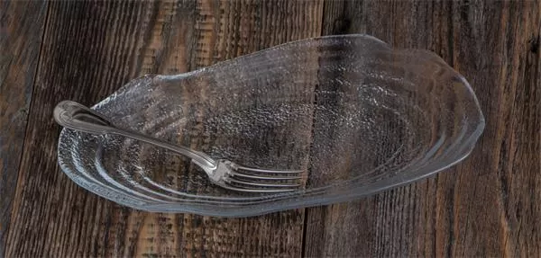 Тарелка овальная 30×14,5 см h 3 см, стекло, прозрачная, Fenice