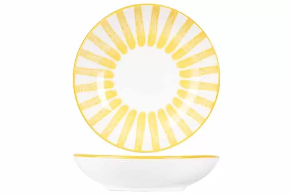 Розетка d 10,3 см h 2,3 см, цвет белый / желтый