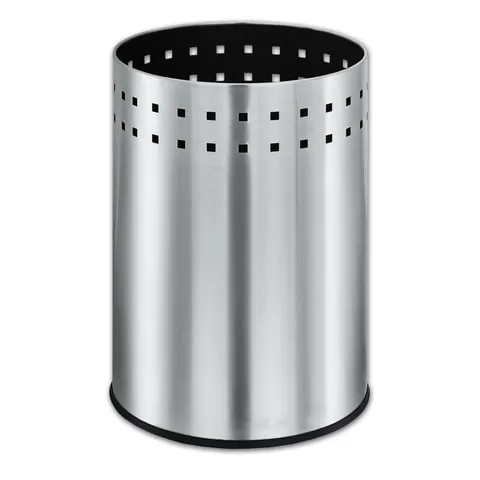 Корзина металлическая для мусора ЛАЙМА «Bionic», 12 л, матовая, перфорированная, несгораемая, 232268