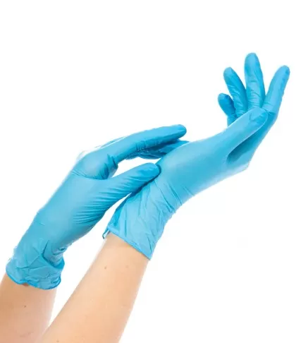 Перчатки нитриловые Optima синие (М) 50пар /10