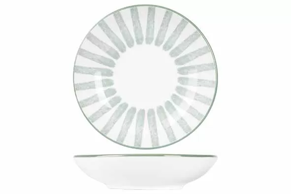 Розетка d 10,3 см h 2,3 см, цвет белый / зеленый