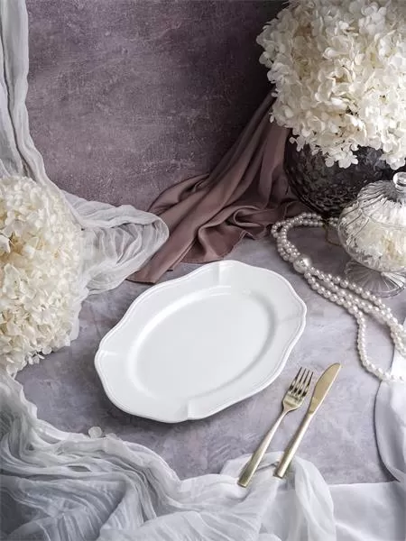 Блюдо овальное 25,4×17,9 см h 3 см, фарфор, Grazia