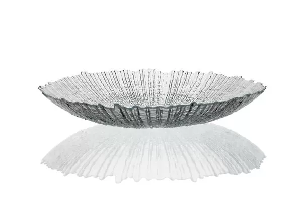 Блюдо d 40,5 см h 7 см, стекло, прозрачное, Focus