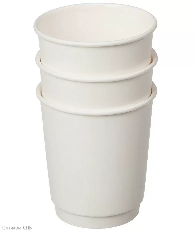 Стакан бум д/гор.2сл Белый 250мл, D80мм 20шт/упак /25