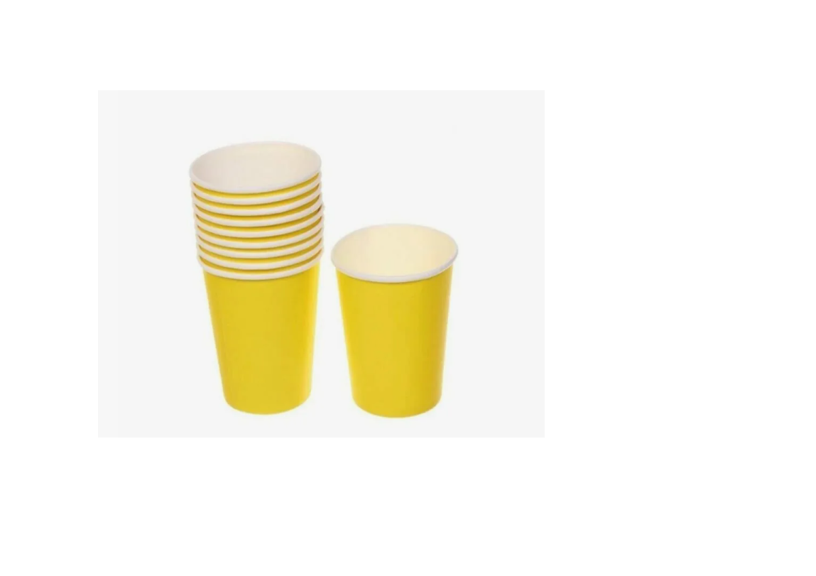 Стакан бум д/гор.1сл Желтый 400(450)мл, D90мм 50шт/упак/20
