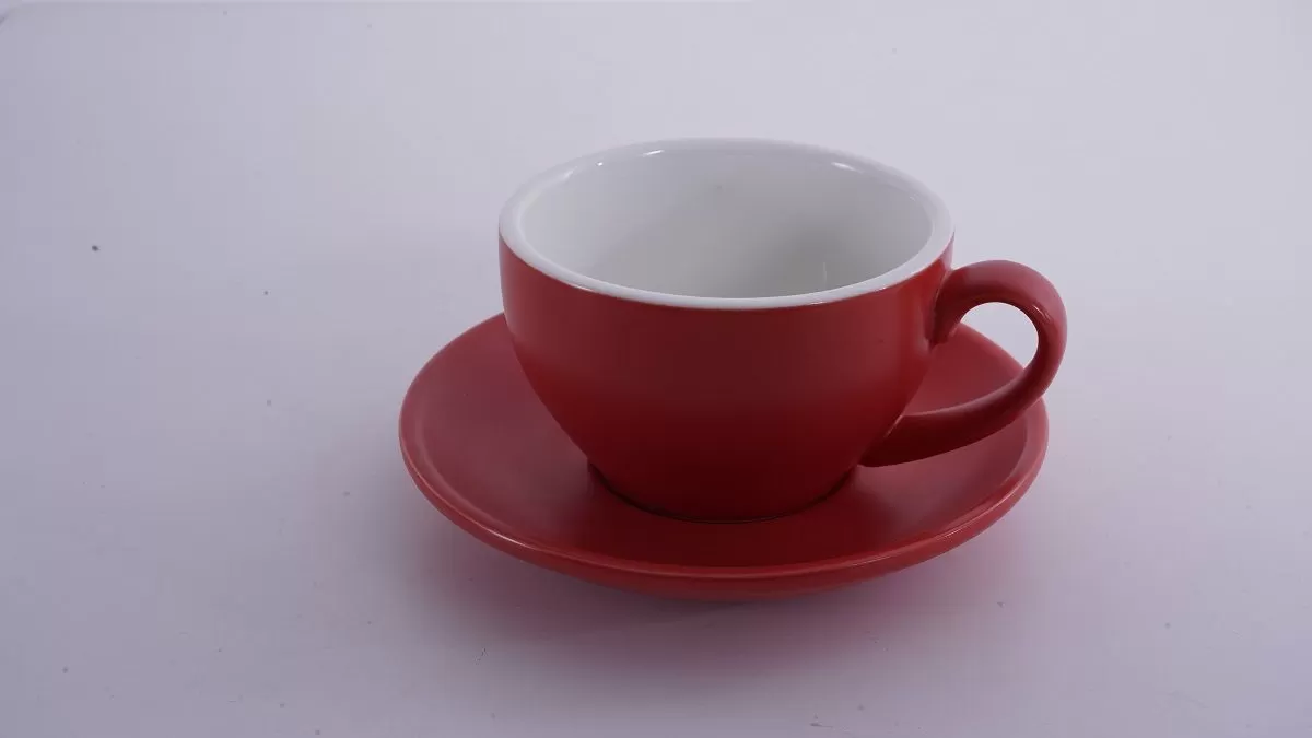 Кофейно-чайная пара Barista (Бариста) 250 мл,красный-матовый цвет, P.L.