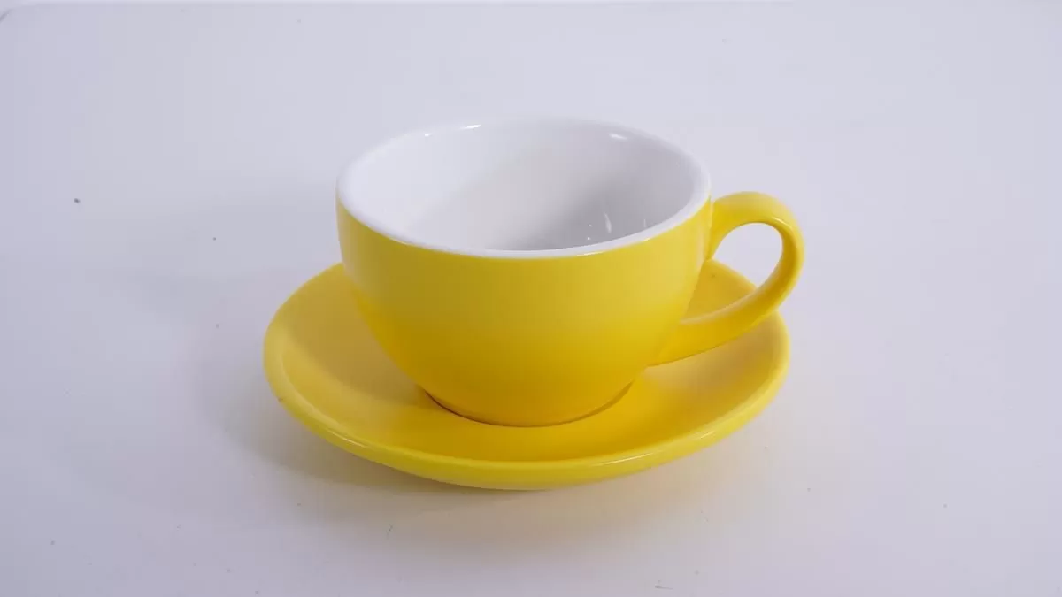 Кофейно-чайная пара Barista (Бариста) 300 мл,желтый-матовый цвет, P.L.