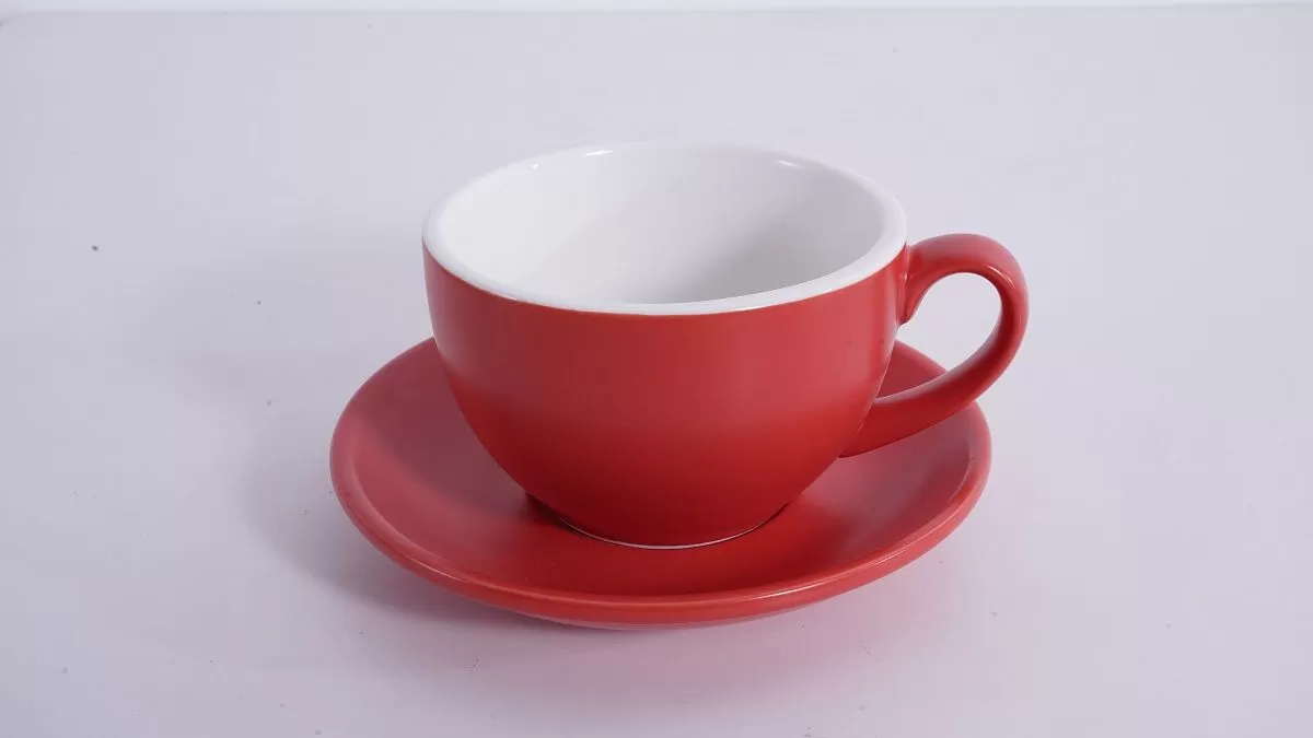 Кофейно-чайная пара Barista (Бариста) 350 мл,красный-матовый цвет, P.L.