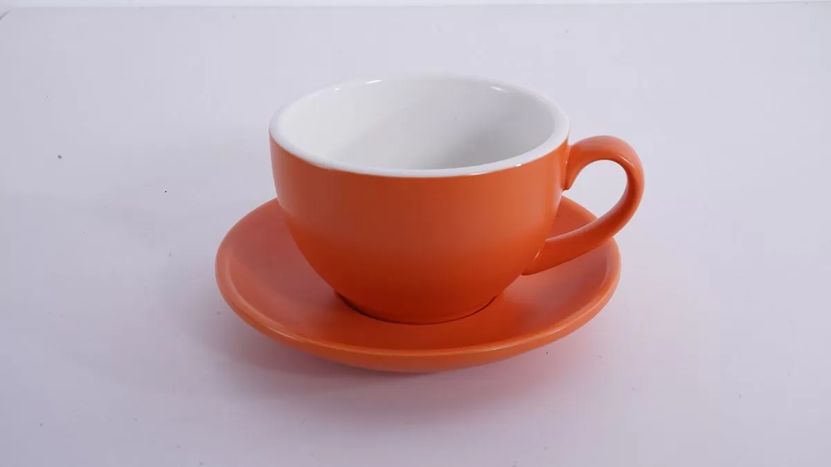 Кофейно-чайная пара Barista (Бариста) 350 мл,оранжевый-матовый цвет, P.L.