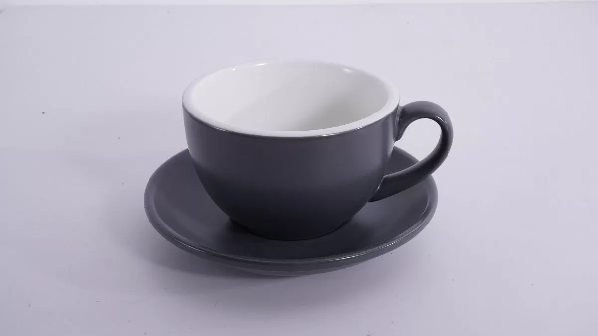 Кофейно-чайная пара Barista (Бариста) 350 мл,серый-матовый цвет, P.L.