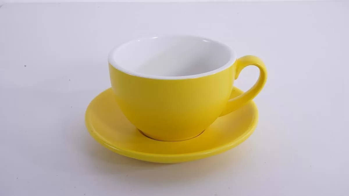 Кофейно-чайная пара Barista (Бариста) 350 мл,желтый-матовый цвет, P.L.