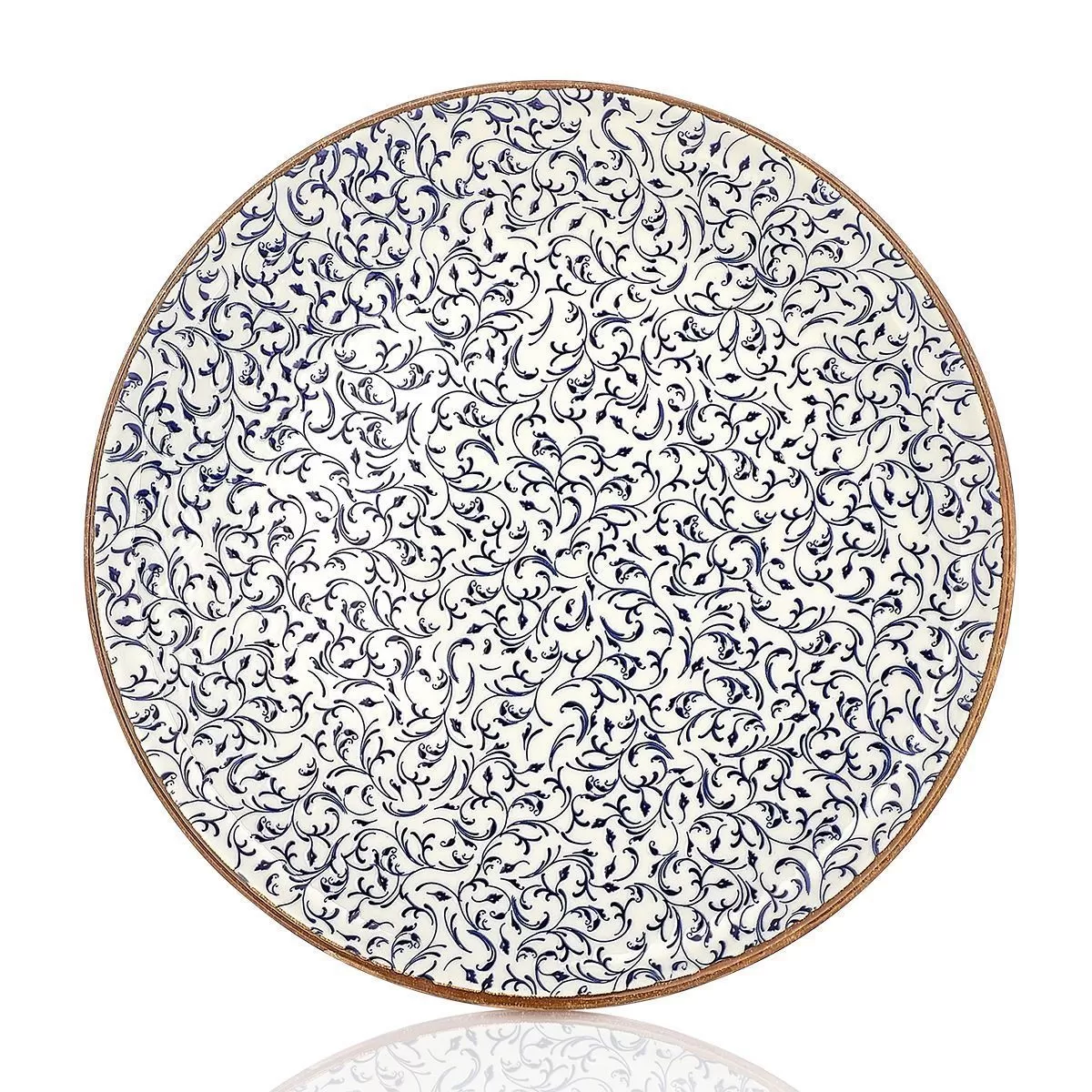 Тарелка для пиццы d=32 cм,фарфор,серия "Tinta Edera" By Bone